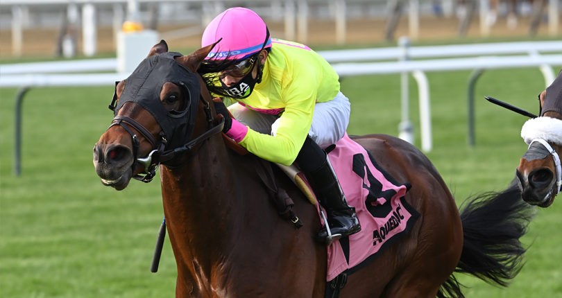Delaware wins first North American race with inner turf record-setting effort in Danger’s Hour