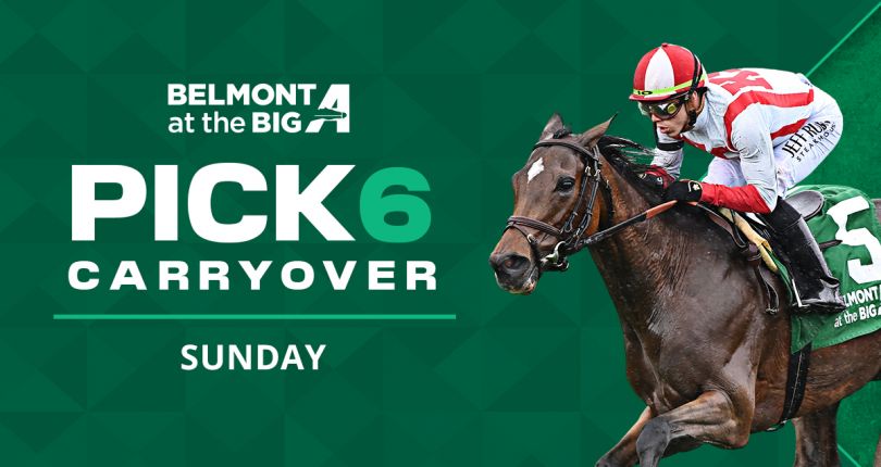 Pick 6 carryover of $86K into Sunday’s card at Belmont at the Big A